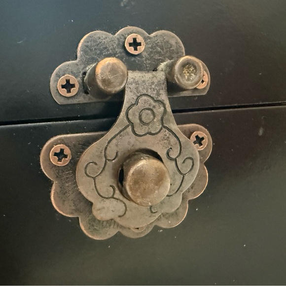 Set of 2 Dark Decorative Boxes with Metal Clasp - Picture 3 of 9